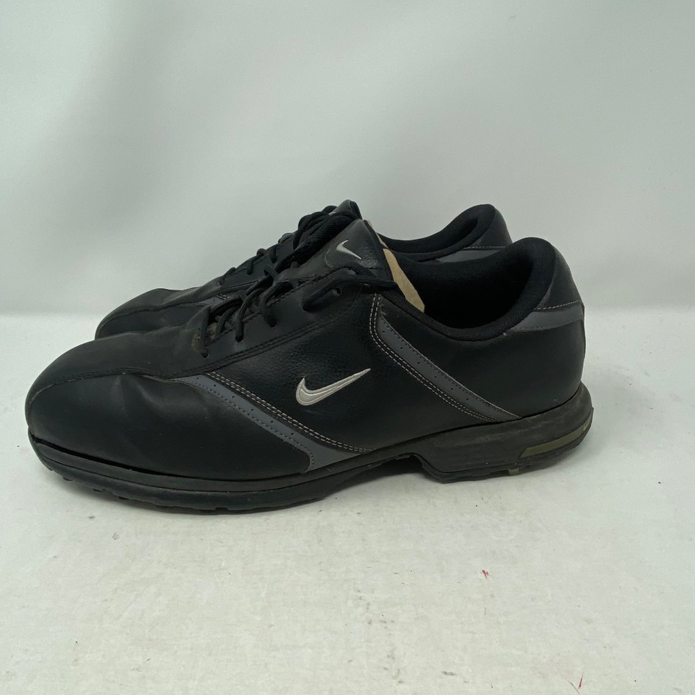 Nike Air Tour Saddle II Golf Shoes Mens Black 418625-001 Spiked AS IS US 11.5